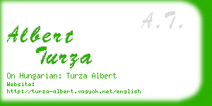 albert turza business card